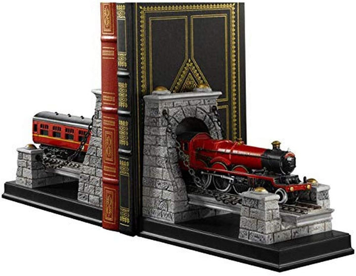 The Noble Collection Harry Potter Hogwarts Express Bookends - Two 5.5in (14cm) Hand Painted Resin Train Bookends - Officially Licensed Film Set Movie Props Gifts