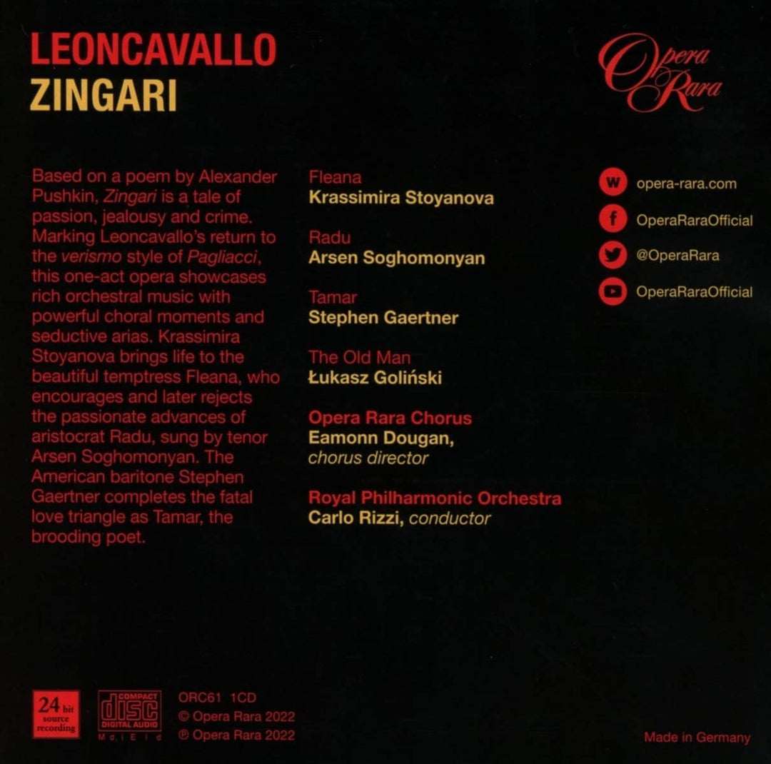 Leoncavallo: Zingari [Audio CD]