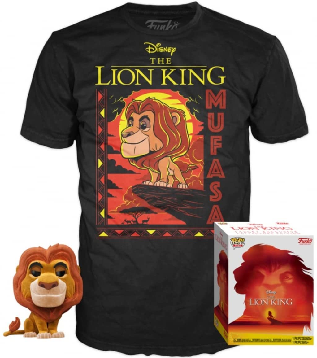 POP Funko Tee Disney: The Lion King - Flocked Mufasa (Target Exclusive) (Large)