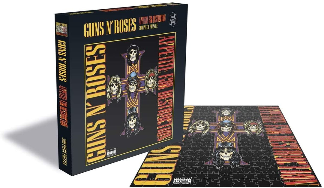 Guns N Roses - Appetite for Destruction - 500 Piece Jigsaw Puzzle - Officially Licenced - Perfect for Adults, Family and Rock Fans