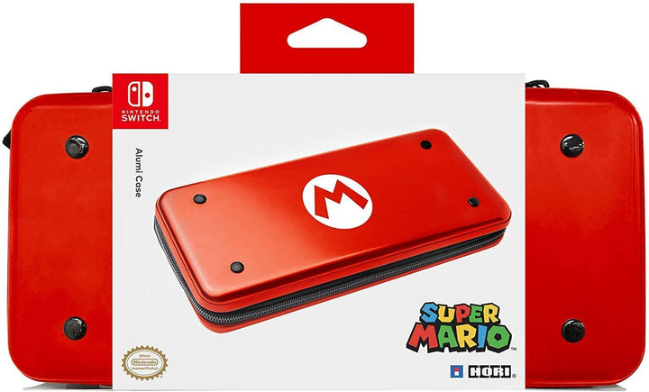 HORI Alumi Protective Metal Carrying Case with Game Card Storage (Mario) - Nintendo Switch