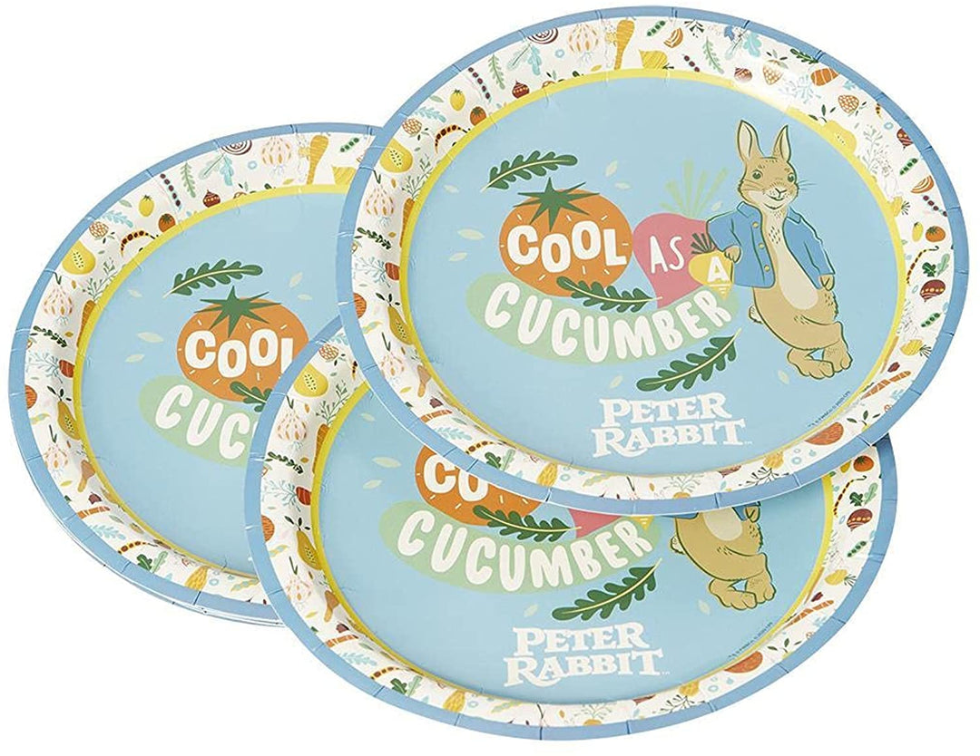 Smiffys Officially Licensed Peter Rabbit Movie Tableware Party Plates x8