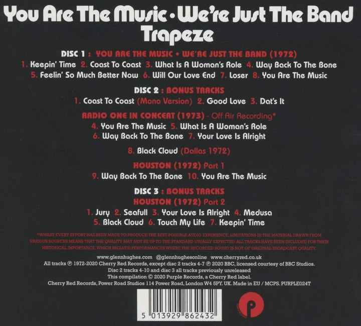 Trapeze - You Are The Music - We're Just The Band [Audio CD]