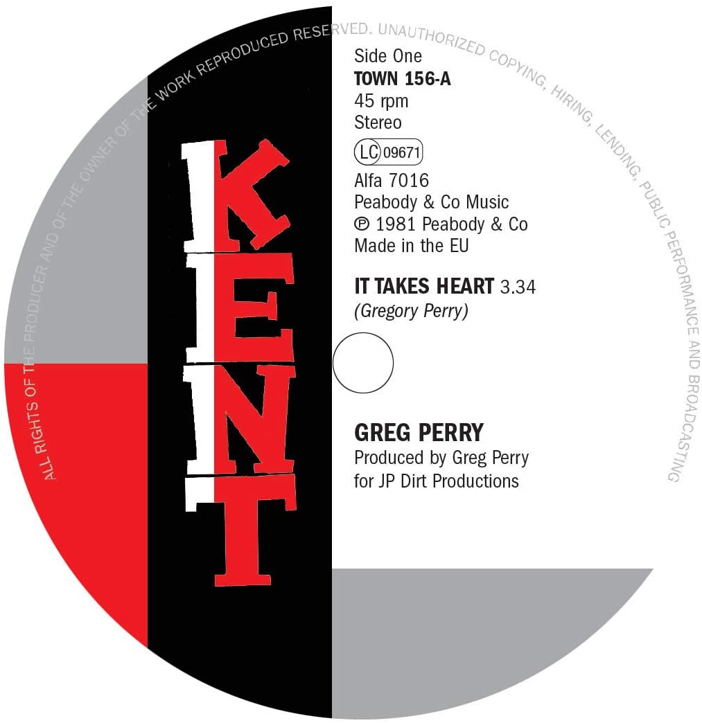 Greg Perry - It Takes Heart / If I Can't Have Your Love [7" [Vinyl]