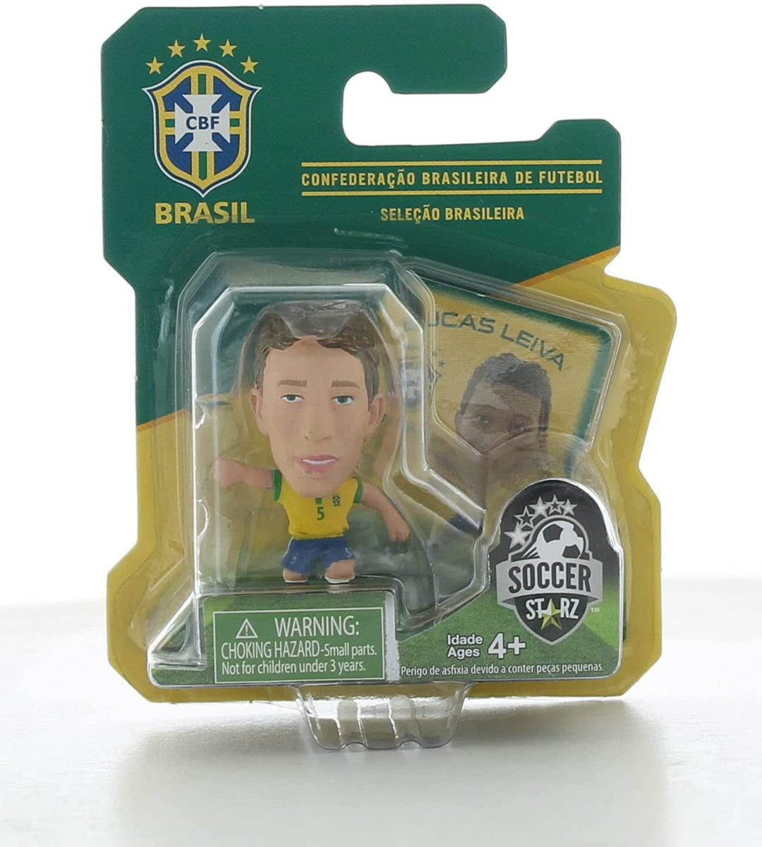 SoccerStarz Brazil International Figurine Blister Pack Featuring Lucas Leiva Home Kit