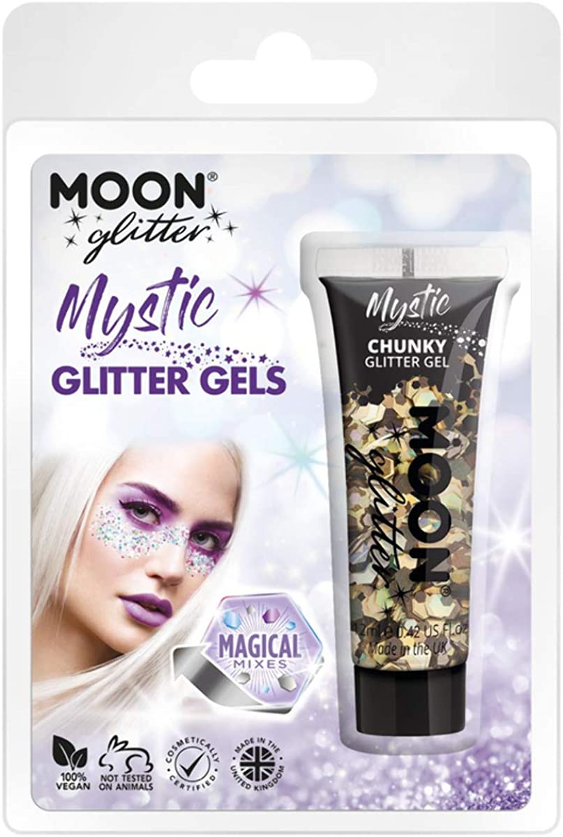 Smiffys Moon Glitter Mystic Chunky Glitter Gel, Mixed Colo