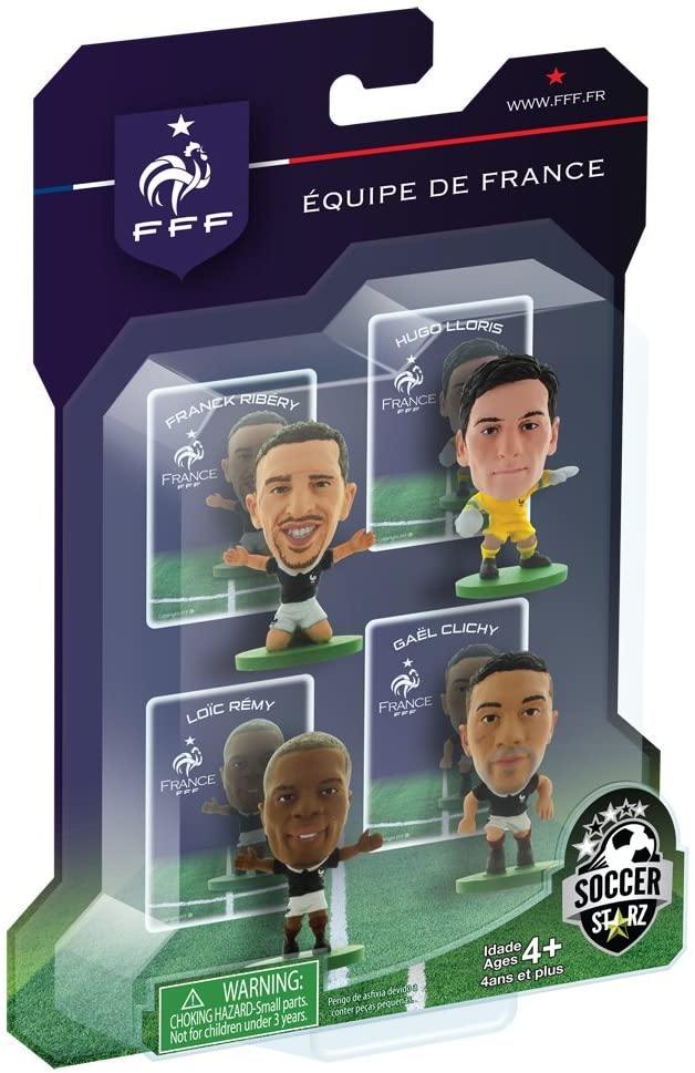SoccerStarz France International Figure Blister Pack Featuring Clichy Lloris Remy and Ribery in France's Home Kit. - Yachew