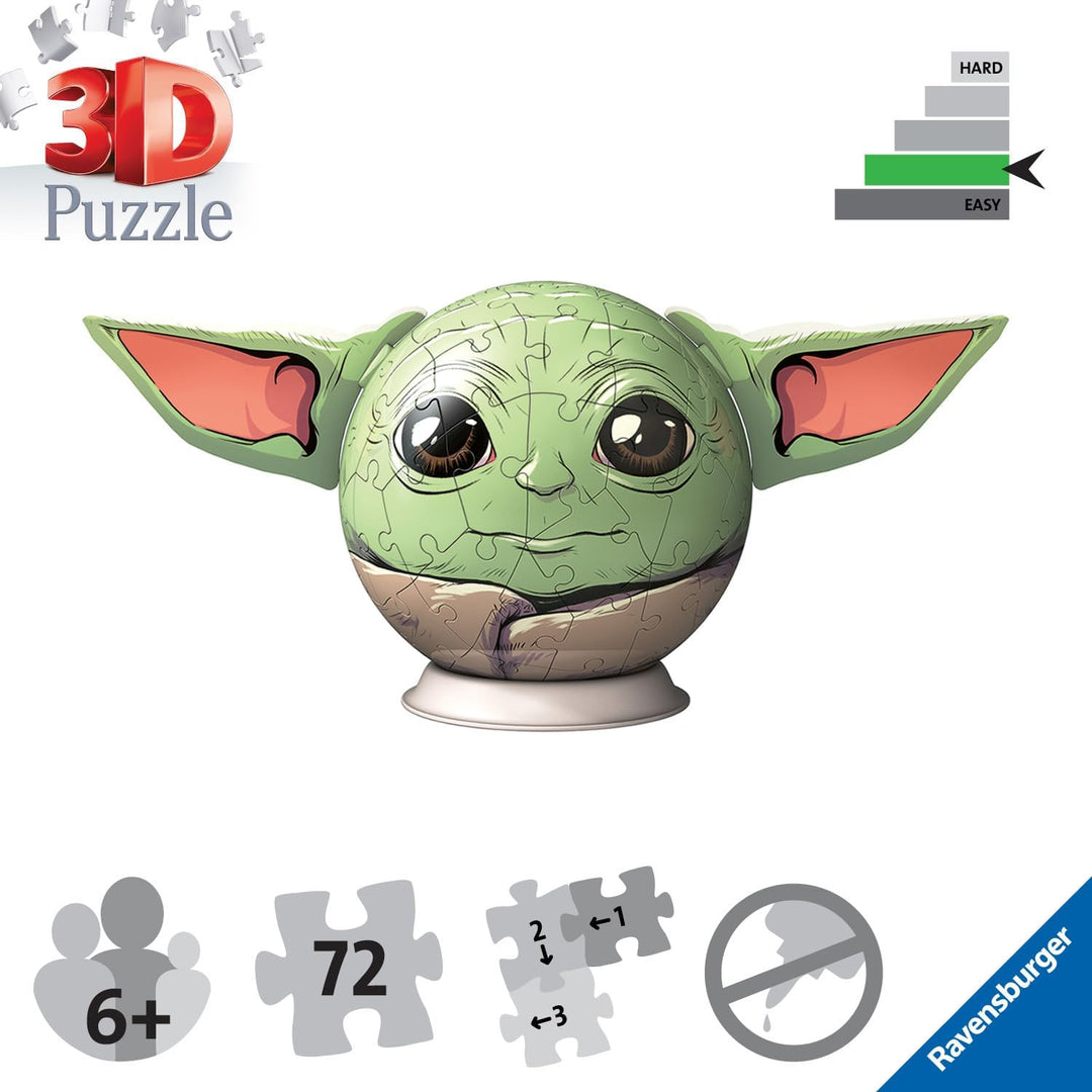 Ravensburger 11556 Star Wars Stitch Mandalorian Grogu (with Ears) 3D Jigsaw Puzzle