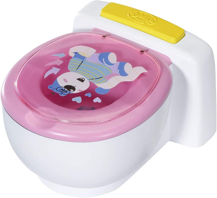 BABY born Bath Poo-Poo Toilet - Real Sound Effects - For Small Hands - Rainbow Glitter Poo - 43 cm - Ages 3 & Up
