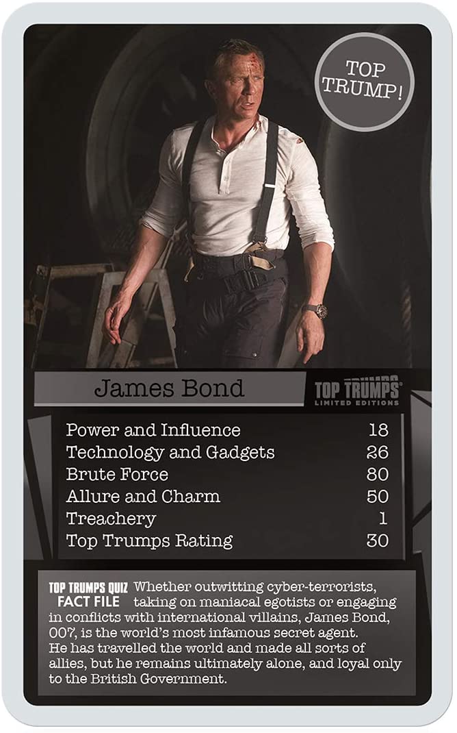 James Bond Every Assignment Top Trumps Limited Editions Card Game