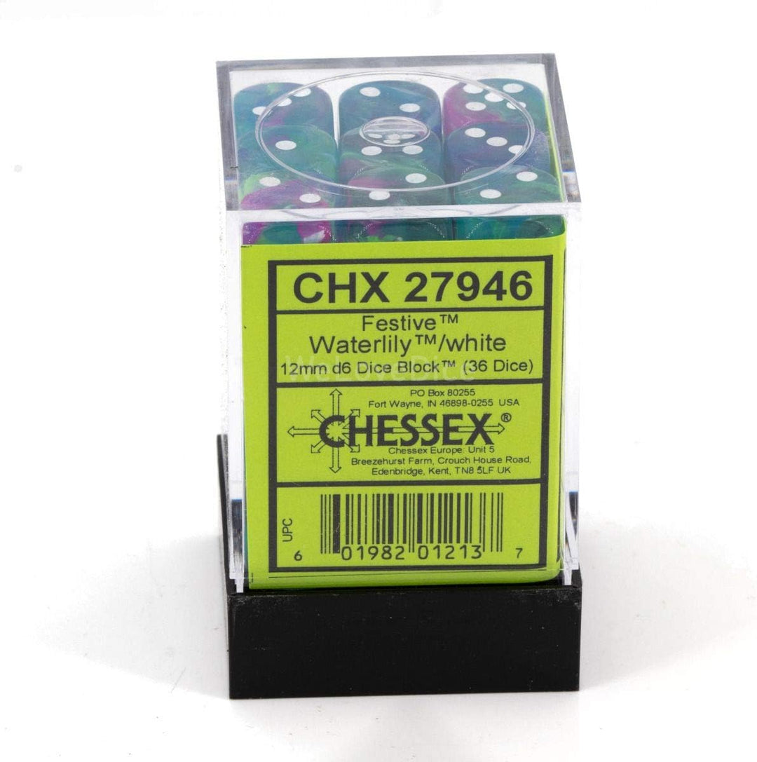 Chessex Festive Waterlily D6 12mm Dice Set [CHX27946]