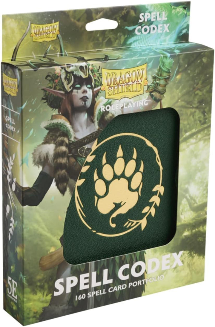 Arcane Tinmen Dragon Shield Spell Codex - Forest Green