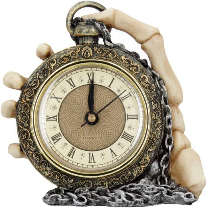 Nemesis Now Time Skeleton Clock 14cm Gold, Polyresin, One Size