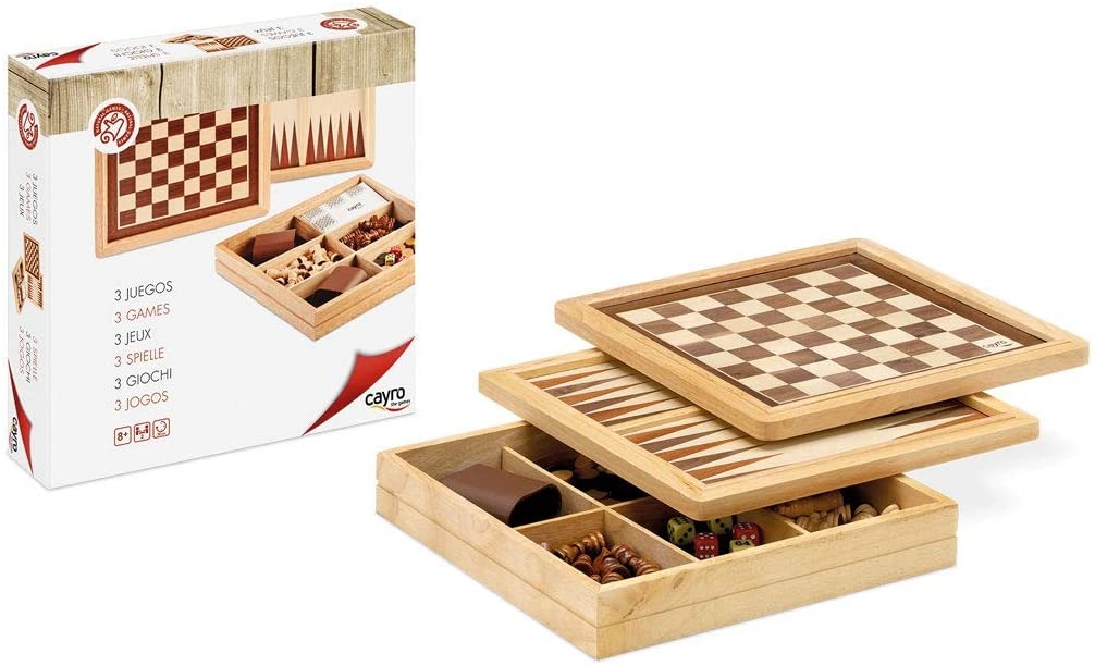 Cayro Chess, Checkers and Backgammon Set