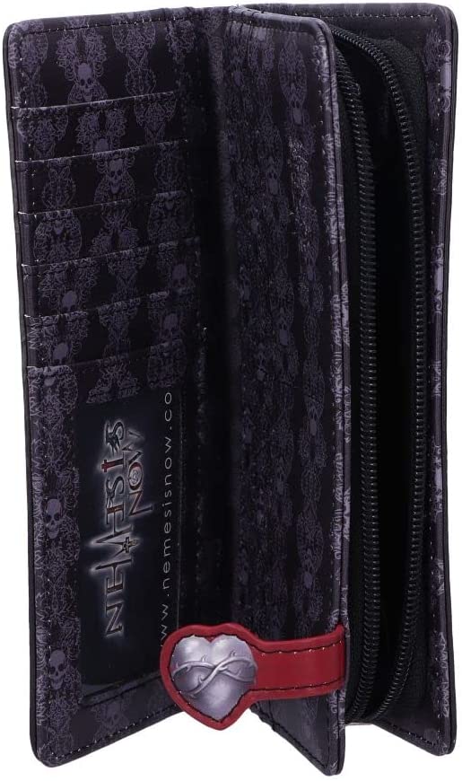 Nemesis Now Love Remains Anne Stokes Embossed Purse 18.5cm Black, PU, One Size