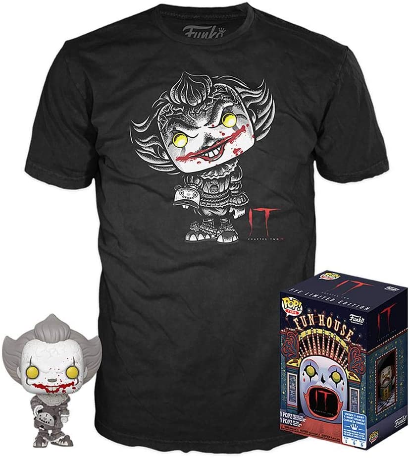 Funko Stephen Kings It POP! & Tee Box Pennywise heo Exclusive Size M shirts