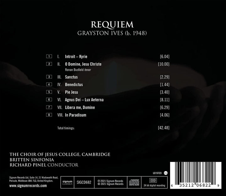 Choir of Jesus College - Grayston Ives: Requiem [Audio CD]