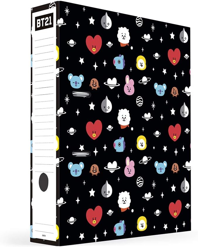 Grupo Erik BT21 Official Merchandise Lever Arch File - A4 File Folder - Large Documents Storage Files