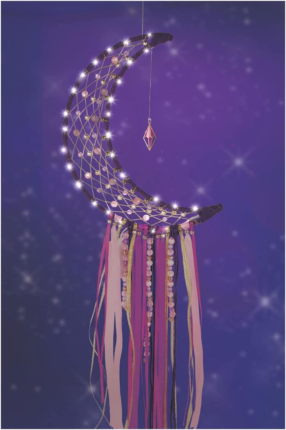 Make It Real Skylight Moon Dream Catcher with Fairy Lights