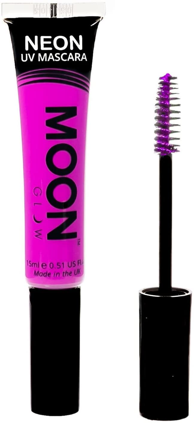 Moon Glow Neon UV Mascara 15 ml Purple Glows Brightly Under UV Lighting!