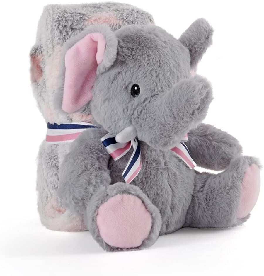 Perletti TOYS Allie Elephant Plush Toy with Blanket in Gift Pack (st1)