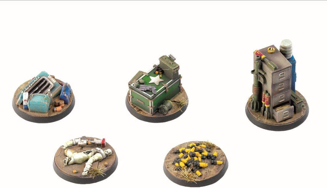 Modiphius Entertainment Fallout Wasteland Warfare Objective Markers 2,Multicolor