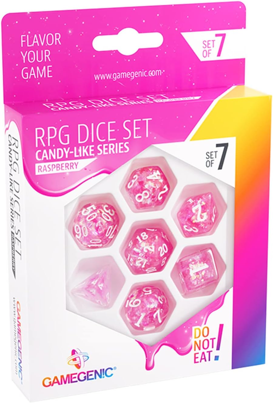 Candy-Like Series RPG Dice Set | Set of 7 Dice in a Variety of Sizes Designed fo