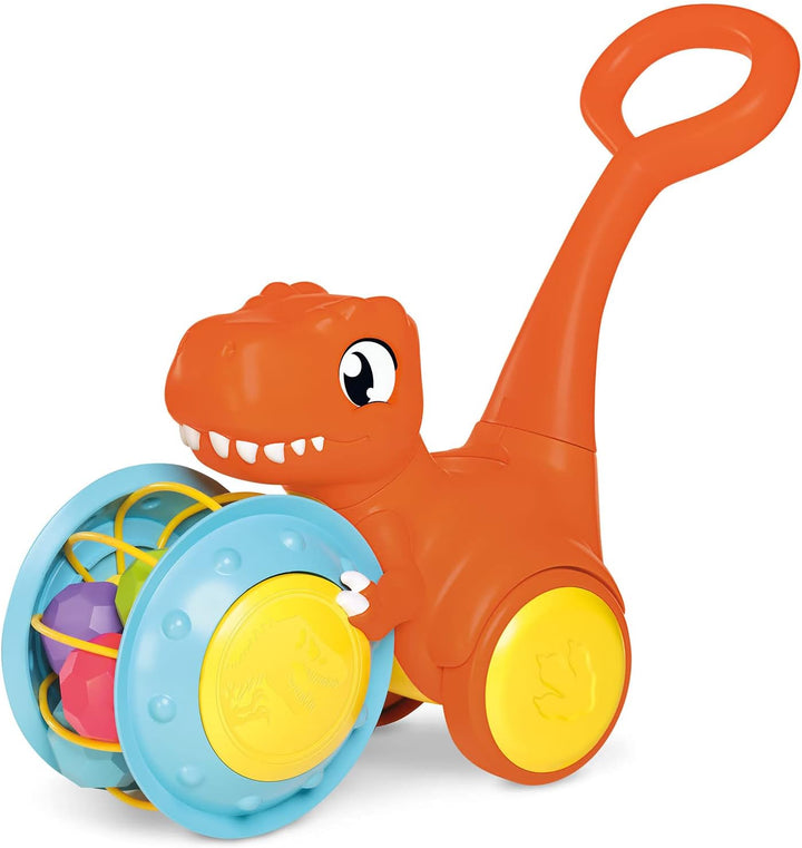 Toomies E73254 Tomy Pic & Push T. Rex, Children, Jurassic World, Educational Push & Go Vehicle, Colourful Dinosaur Toy for Baby Boys & Girls