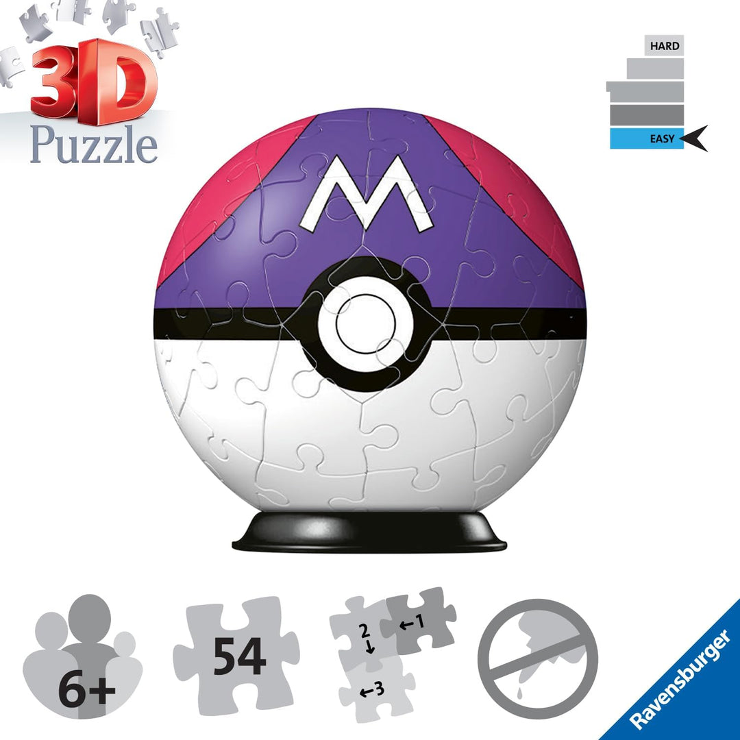 Ravensburger Pokemon Master Ball 54 Piece 3D Jigsaw Puzzle