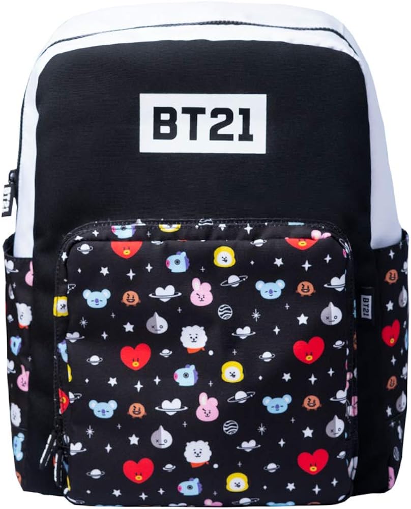 Grupo Erik Unisex Mare0072 BT21 Cool Collection school backpack, Black