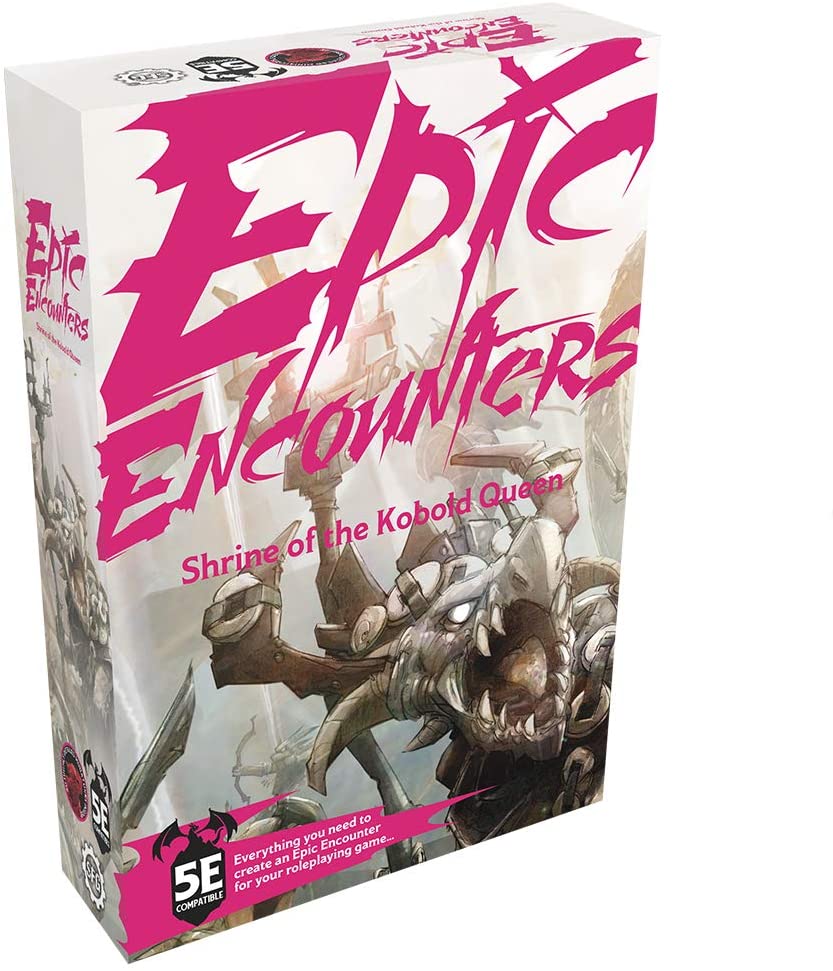 Epic Encounters: Shrine of the Kobold Queen - RPG Fantasy Roleplaying Tabletop Game with 20 Miniatures, Double-Sided Game Mat, & Game Master Adventure Book with Monster Stats, 5E Compatible