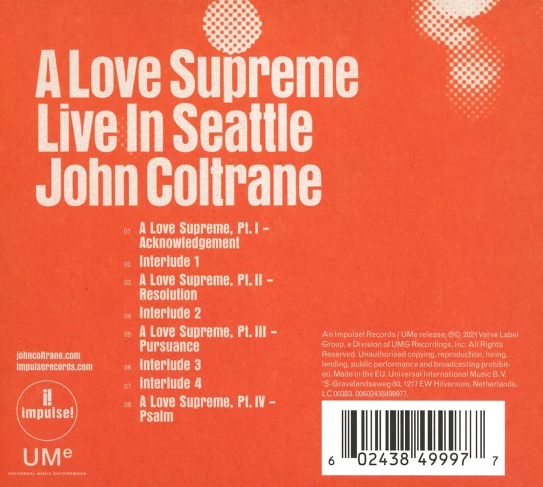 John Coltrane - A Love Supreme: Live In Seattle [Audio CD]