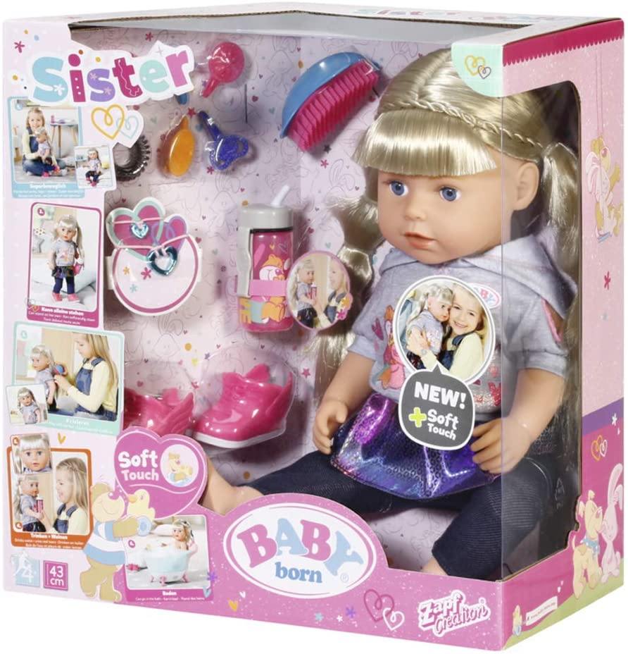 Baby Born 824603 Soft Touch Sister Blond 43 cm - Yachew