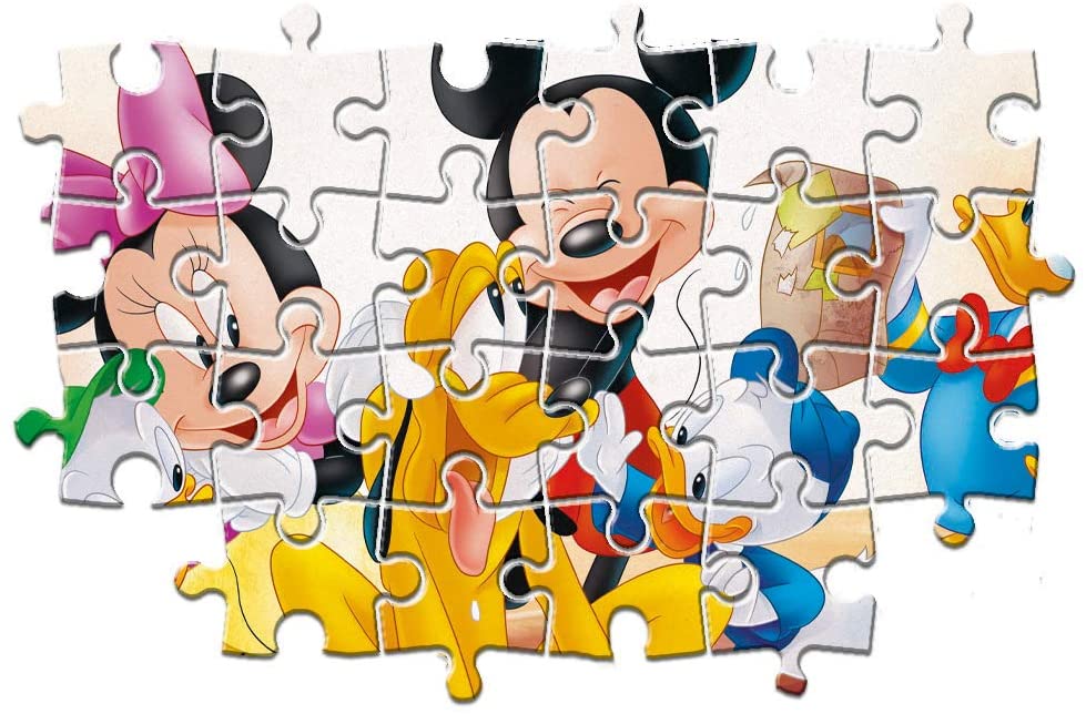 Clementoni - 25256 - Disney Mickey Classic - 3x48 Pieces - Made In Italy - 100% Recycled Materials, Jigsaw Puzzle For Kids