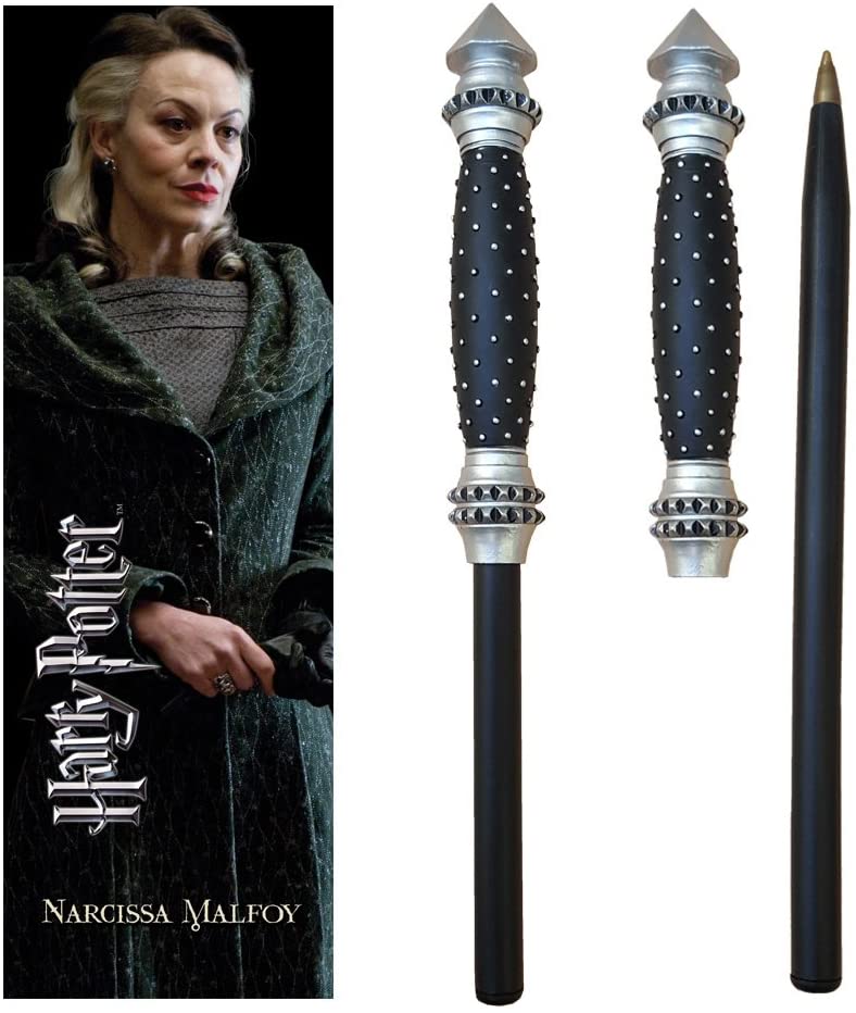 The Noble Collection Harry Potter Narcissa Malfoy Wand Pen and Bookmark - 9in (23cm) Stationery Pack - Officially Licensed Film Set Movie Props Wand Gifts