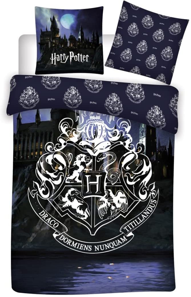 Harry Potter Hogwarts Bedding Set - Duvet Cover 140 x 200 cm + Pillowcase 63 x 6