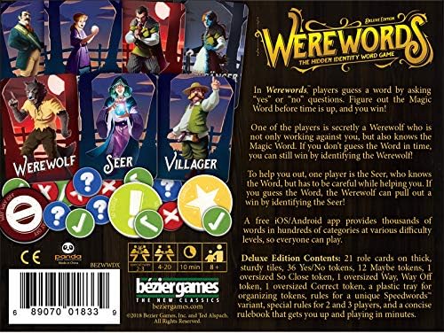 Bezier Games BEZWWDX Werewords Deluxe, Mehrfarbig