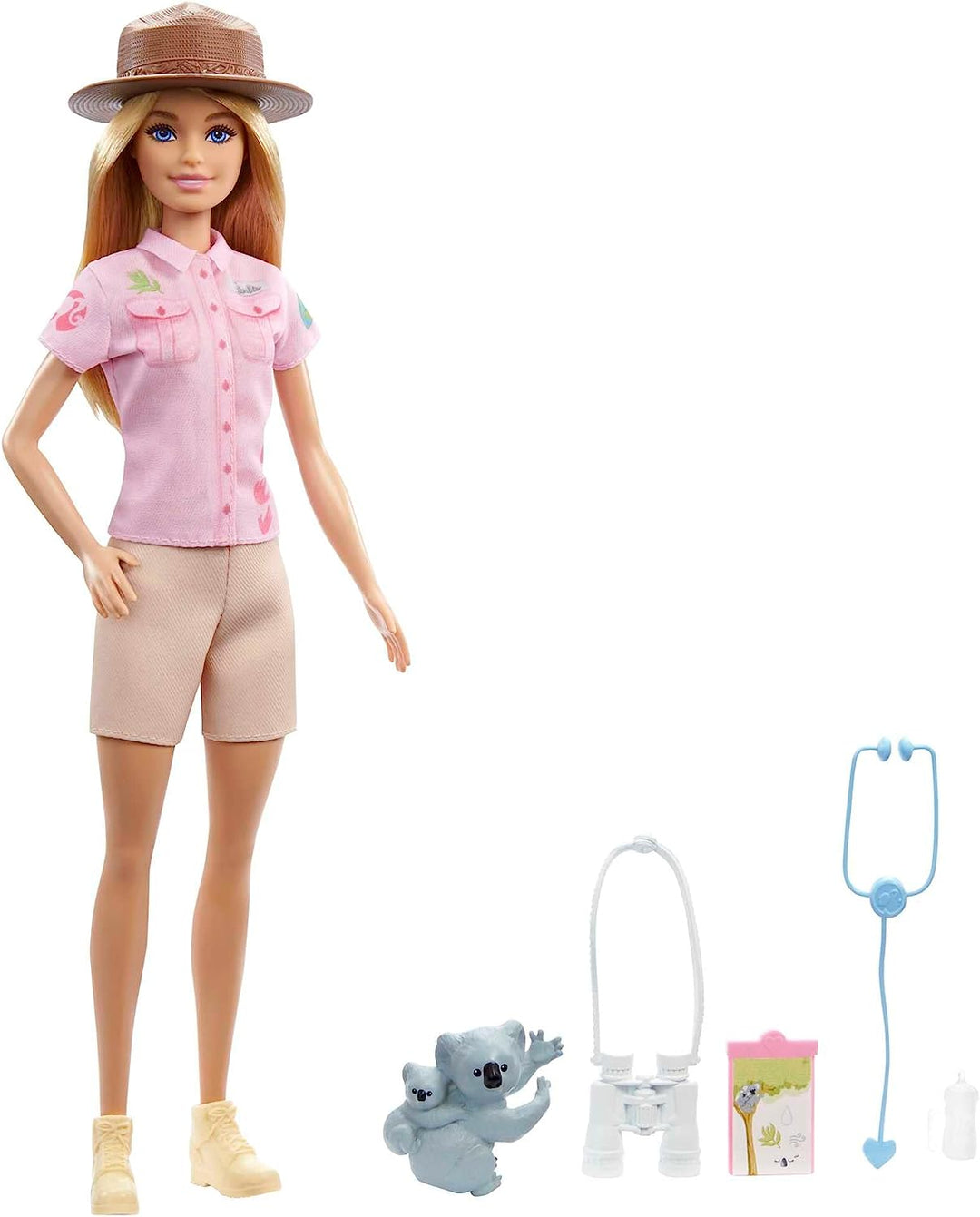 Barbie Zoologist Doll (12 inches), Role-play Clothing & Accessories: Koala & Baby Figure