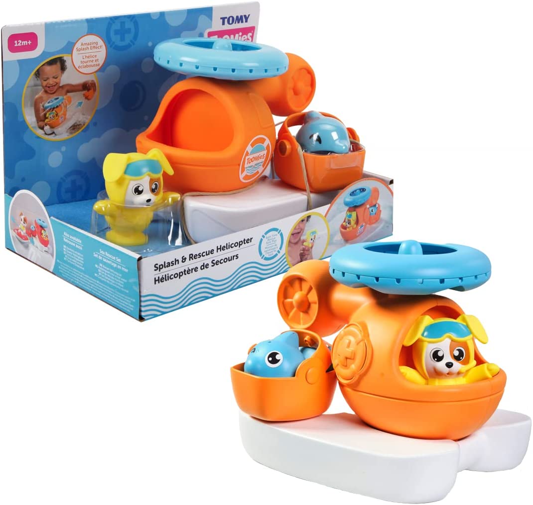 Toomies Tomy E73305C Splash & Rescue Helicopter Water Spinning Bath Floating Toy