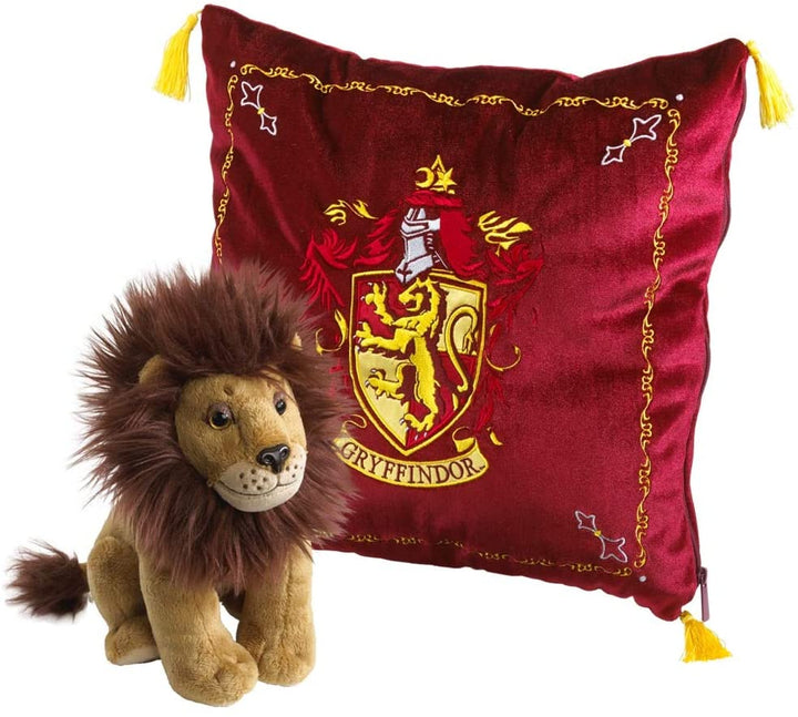 The Noble Collection Gryffindor House Mascot Plush & Cushion Officially Licensed 13in (34cm) Harry Potter Toy Dolls Gryffindor Lion Mascot Plush - For Kids & Adults