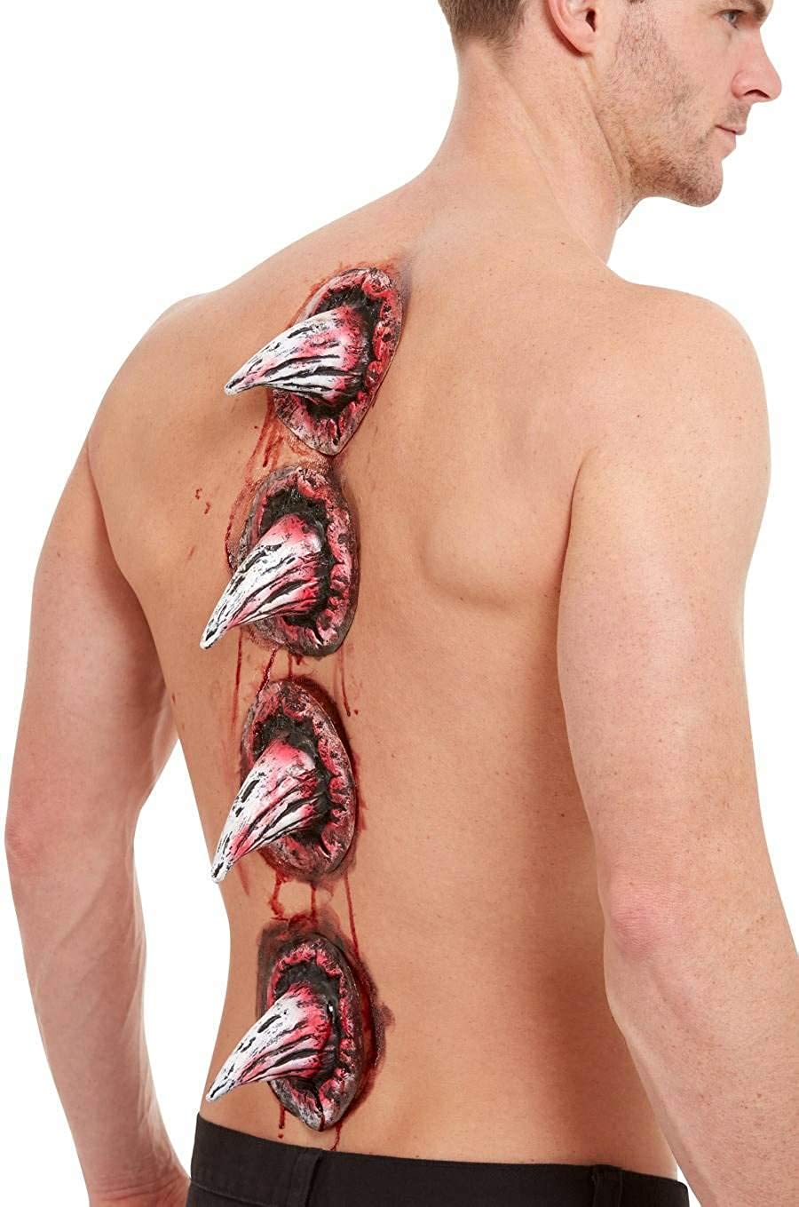 Smiffys 50821 Make-Up FX, Latex Spike Wounds, Unisex Adult, Red