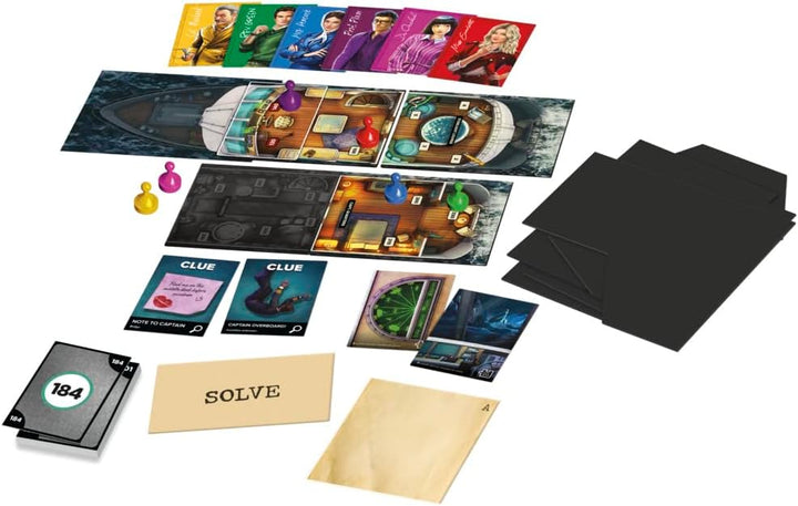 Cluedo Sabotage on the High Seas, Escape Room, Cooperative Family, Mystery Games