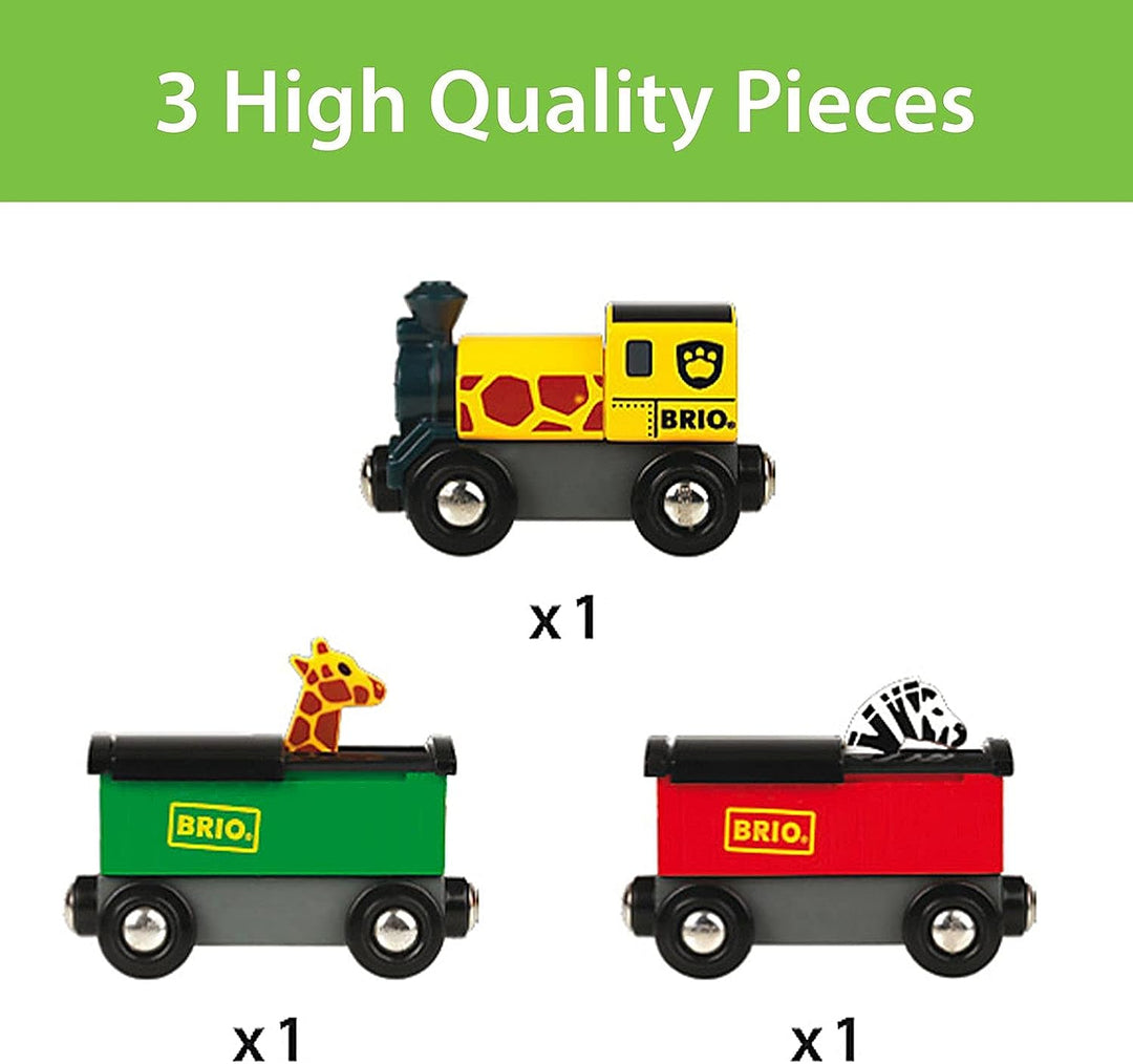 BRIO World - Safari Train for Kids Age 3 Years Up - Compatible with all BRIO Railway Sets & Accessories