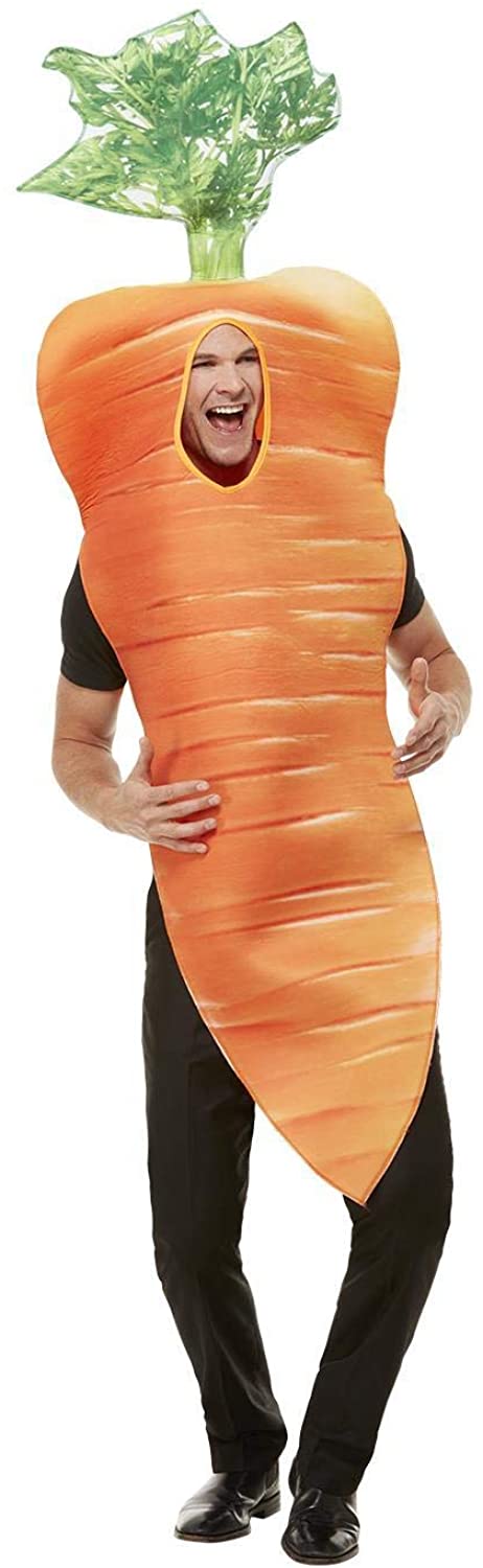 Smiffys 61032 Christmas Carrot Costume, Unisex Adult, Orange, One Size
