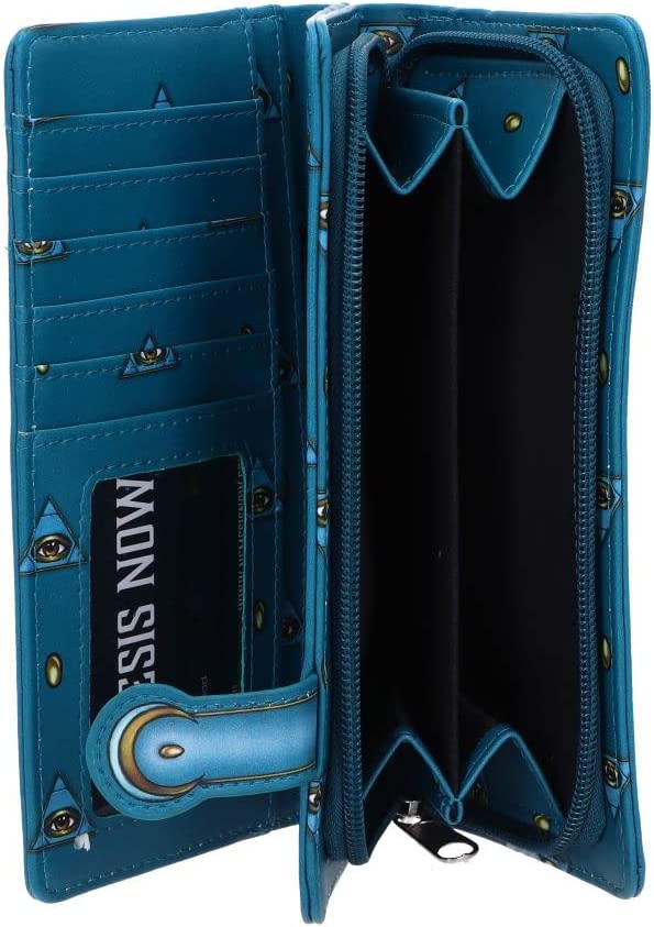 Nemesis Now Palmistry Embossed Purse 18.5cm, Polyurethane, Blue