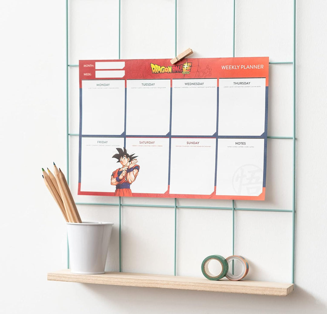 Grupo Erik Dragon Ball Weekly Planner A4 | Goku Calendar | Family Calendar