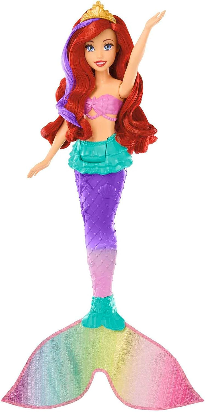 Disney Princess Toys, Ariel Swimming Mermaid Doll with Color-Change Hair and Tail