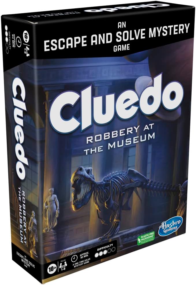Hasbro Gaming Board Game Robbery at the Museum, Escape Room, Cooperative Family,