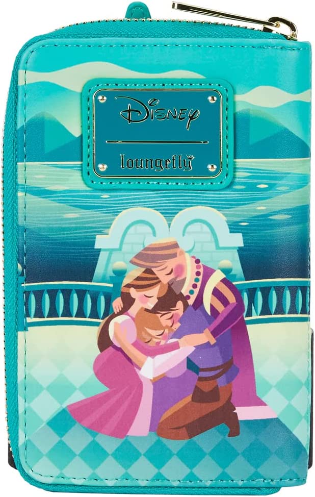 Loungefly Disney Tangled Rapunzel Castle Glow in the Dark Zip Around Wallet