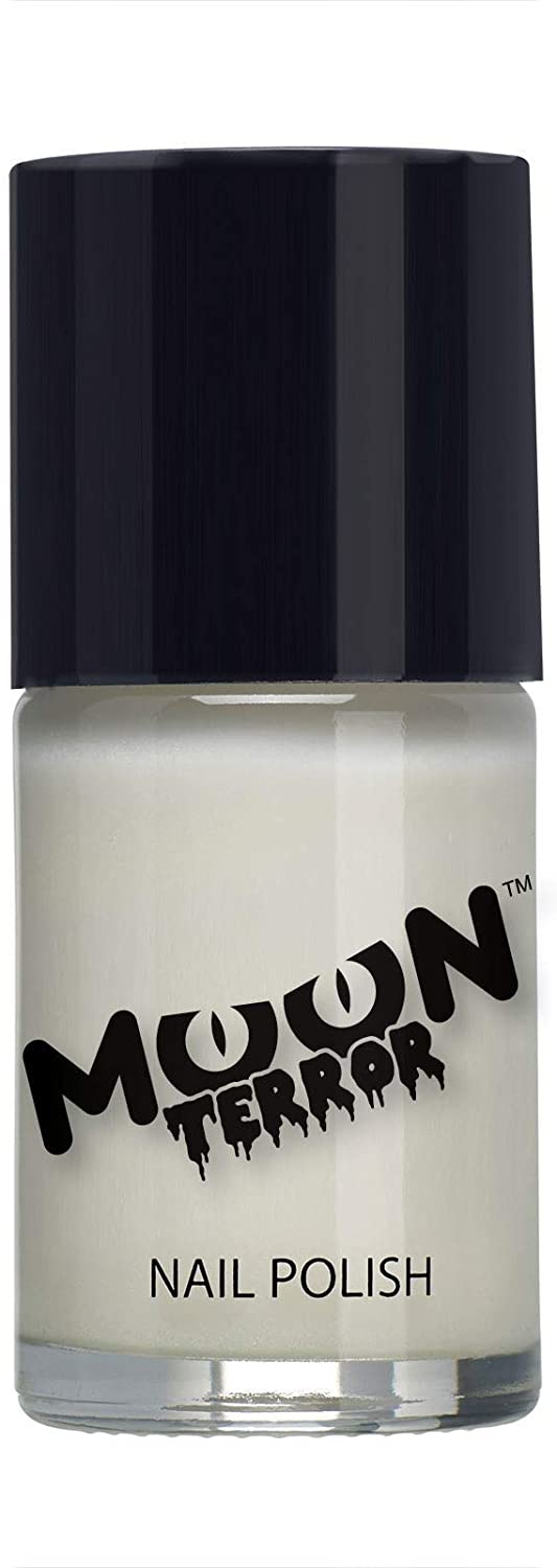 Moon Terror – Halloween-Nagellack – 14 ml – für gruselige Halloween-Nägel. Perfekt für Vampire, Geister, Skelette, Hexen, Kürbisse, Monster usw. – Wicked White